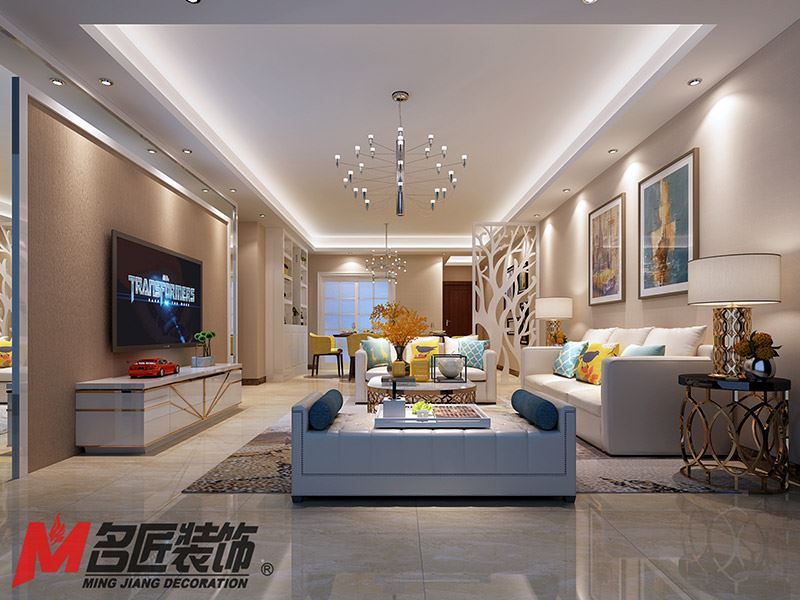現(xiàn)代簡(jiǎn)約風(fēng)格室內(nèi)裝修效果圖-美麗城三居140平米